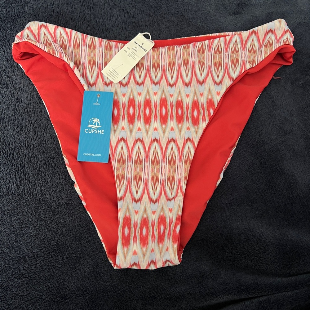 CUPSHE Small Vibrant Reversible Bikini Bottoms
